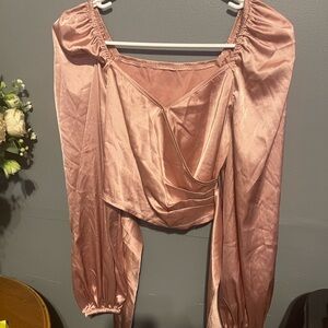 50%off 
SHEIN Blush Pink Satin Top